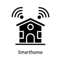 Smart home  Vector Solid  Icon Design illustration. Network and communication Symbol on White background EPS 10 File