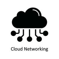 Cloud Networking  Vector Solid  Icon Design illustration. Network and communication Symbol on White background EPS 10 File