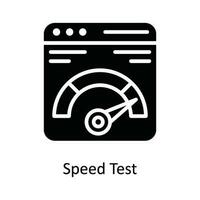 Speed Test  Vector Solid  Icon Design illustration. Network and communication Symbol on White background EPS 10 File