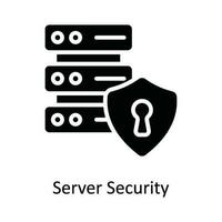 Server Security  Vector Solid  Icon Design illustration. Network and communication Symbol on White background EPS 10 File