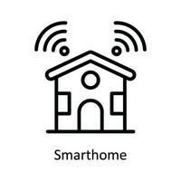 Smart home  Vector  outline Icon Design illustration. Network and communication Symbol on White background EPS 10 File