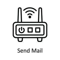 Send Mail Vector  outline Icon Design illustration. Online streaming Symbol on White background EPS 10 File