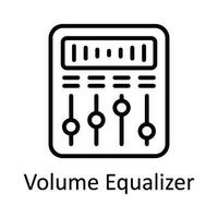 Volume Equalizer Vector   outline Icon Design illustration. Multimedia Symbol on White background EPS 10 File