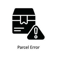 Parcel Error Vector   Solid Icon Design illustration. Shipping and delivery Symbol on White background EPS 10 File