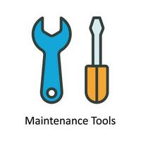 Maintenance Tools Vector  Fill outline Icon Design illustration. Multimedia Symbol on White background EPS 10 File