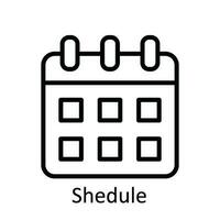 schedule Vector  outline Icon Design illustration. User interface Symbol on White background EPS 10 File