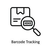 Barcode Tracking Vector   outline Icon Design illustration. Shipping and delivery Symbol on White background EPS 10 File