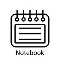 Notebook Vector outline Icon Design illustration. Education Symbol on White background EPS 10 File