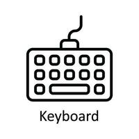 Keyboard Vector outline Icon Design illustration. Education Symbol on White background EPS 10 File