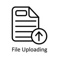 File Uploading Vector  outline Icon Design illustration. User interface Symbol on White background EPS 10 File