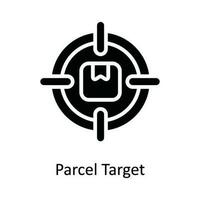 Parcel Target Vector   Solid Icon Design illustration. Shipping and delivery Symbol on White background EPS 10 File