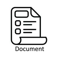 Document Vector outline Icon Design illustration. Education Symbol on White background EPS 10 File