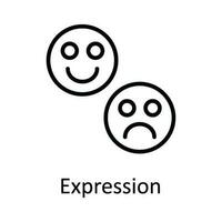 Expression Vector  outline Icon Design illustration. Online streaming Symbol on White background EPS 10 File