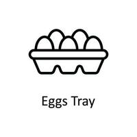 Eggs Tray Vector outline Icon Design illustration. Food and Drinks Symbol on White background EPS 10 File