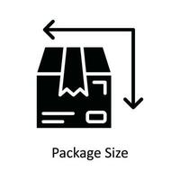 Package Size Vector   Solid Icon Design illustration. Shipping and delivery Symbol on White background EPS 10 File