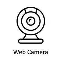 Web Camera Vector  outline Icon Design illustration. Online streaming Symbol on White background EPS 10 File