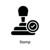 Stamp Vector   Solid Icon Design illustration. Shipping and delivery Symbol on White background EPS 10 File