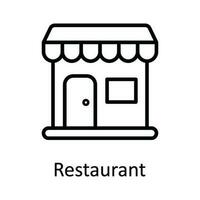 Restaurant Vector outline Icon Design illustration. Food and Drinks Symbol on White background EPS 10 File