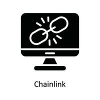 Chain link  Vector Solid  Icon Design illustration. Network and communication Symbol on White background EPS 10 File