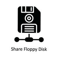 Share Floppy Disk  Vector Solid  Icon Design illustration. Network and communication Symbol on White background EPS 10 File