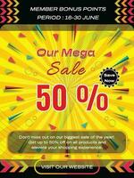 Ultimate Mega Sale Poster vector