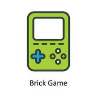 Brick Game Vector  Fill outline Icon Design illustration. Multimedia Symbol on White background EPS 10 File