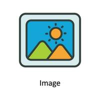 Image Vector  Fill outline Icon Design illustration. Multimedia Symbol on White background EPS 10 File