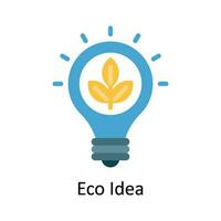 Eco Idea Vector Flat Icon Design illustration. Nature and ecology Symbol on White background EPS 10 File