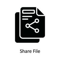 Share File  Vector Solid  Icon Design illustration. Network and communication Symbol on White background EPS 10 File