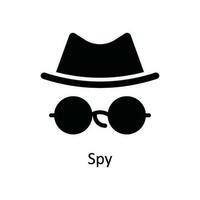 Spy Vector  solid Icon Design illustration. Cyber security  Symbol on White background EPS 10 File