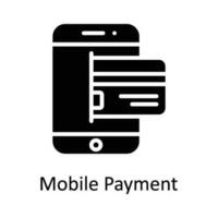 Mobile Payment Vector    Solid  Icon Design illustration. Digital Marketing  Symbol on White background EPS 10 File