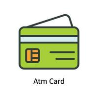 Atm Card Vector  Fill outline Icon Design illustration. Shipping and delivery Symbol on White background EPS 10 File