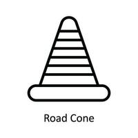 Road Cone Vector  outline Icon Design illustration. Cyber security  Symbol on White background EPS 10 File