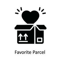 Favorite Parcel  Vector   Solid Icon Design illustration. Shipping and delivery Symbol on White background EPS 10 File