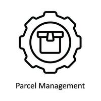 Parcel Management Vector   outline Icon Design illustration. Shipping and delivery Symbol on White background EPS 10 File