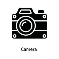 Camera Vector   solid Icon Design illustration. Multimedia Symbol on White background EPS 10 File