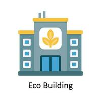 Eco Building Vector Flat Icon Design illustration. Nature and ecology Symbol on White background EPS 10 File