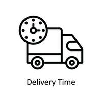 Delivery Time Vector   outline Icon Design illustration. Shipping and delivery Symbol on White background EPS 10 File