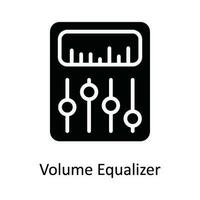 Volume Equalizer  Vector Solid  Icon Design illustration. Network and communication Symbol on White background EPS 10 File