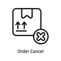 Order Cancel Vector   outline Icon Design illustration. Shipping and delivery Symbol on White background EPS 10 File