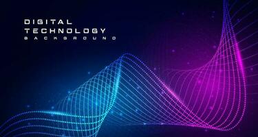 digital tecnología adn biotecnología azul púrpura fondo, ciber información, resumen conectar comunicación, innovación futurista tecnología, velocidad Internet red conexión, ai grande datos ilustración vector
