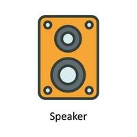 Speaker  Vector Fill outline Icon Design illustration. Network and communication Symbol on White background EPS 10 File