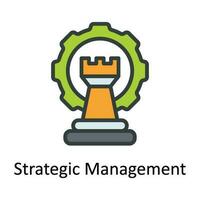 Strategic Management  Vector   Fill outline  Icon Design illustration. Digital Marketing  Symbol on White background EPS 10 File