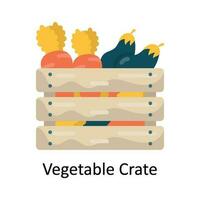 Vegetable Crate Vector Flat Icon Design illustration. Nature and ecology Symbol on White background EPS 10 File