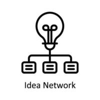Idea Network Vector    outline  Icon Design illustration. Digital Marketing  Symbol on White background EPS 10 File