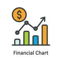 Financial Chart Vector   Fill outline  Icon Design illustration. Digital Marketing  Symbol on White background EPS 10 File