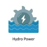 Hydro Power Vector Flat Icon Design illustration. Nature and ecology Symbol on White background EPS 10 File