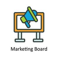 Marketing Board Vector   Fill outline  Icon Design illustration. Digital Marketing  Symbol on White background EPS 10 File