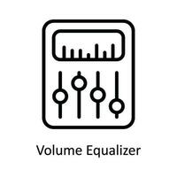 Volume Equalizer  Vector  outline Icon Design illustration. Network and communication Symbol on White background EPS 10 File