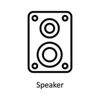 Speaker  Vector  outline Icon Design illustration. Network and communication Symbol on White background EPS 10 File